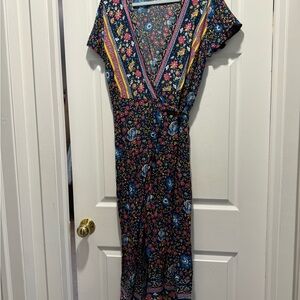 Floral V-Neck Wrap Dress